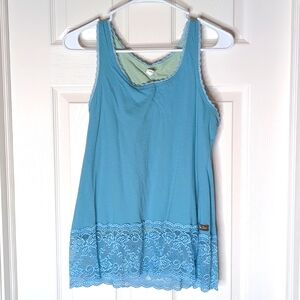 Matilda Jane Fork in the Road Lace Trimmed Tank Top in size M